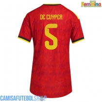 Camisa de time de futebol Bélgica Maxim De Cuyper #5 Replicas 1º Equipamento Feminina Mundo 2026 Manga Curta